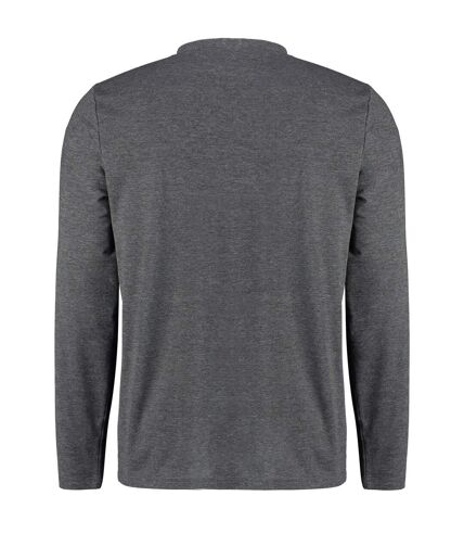 Kustom Kit Mens Long-Sleeved T-Shirt (Dark Grey Melange)