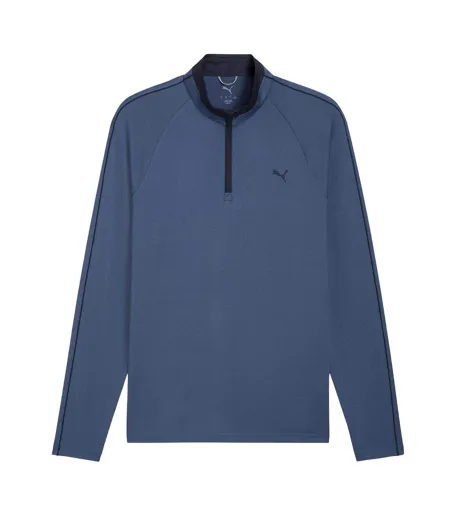 Mens Pure 3.0 Quarter Zip Pullover Dark Indigo Puma