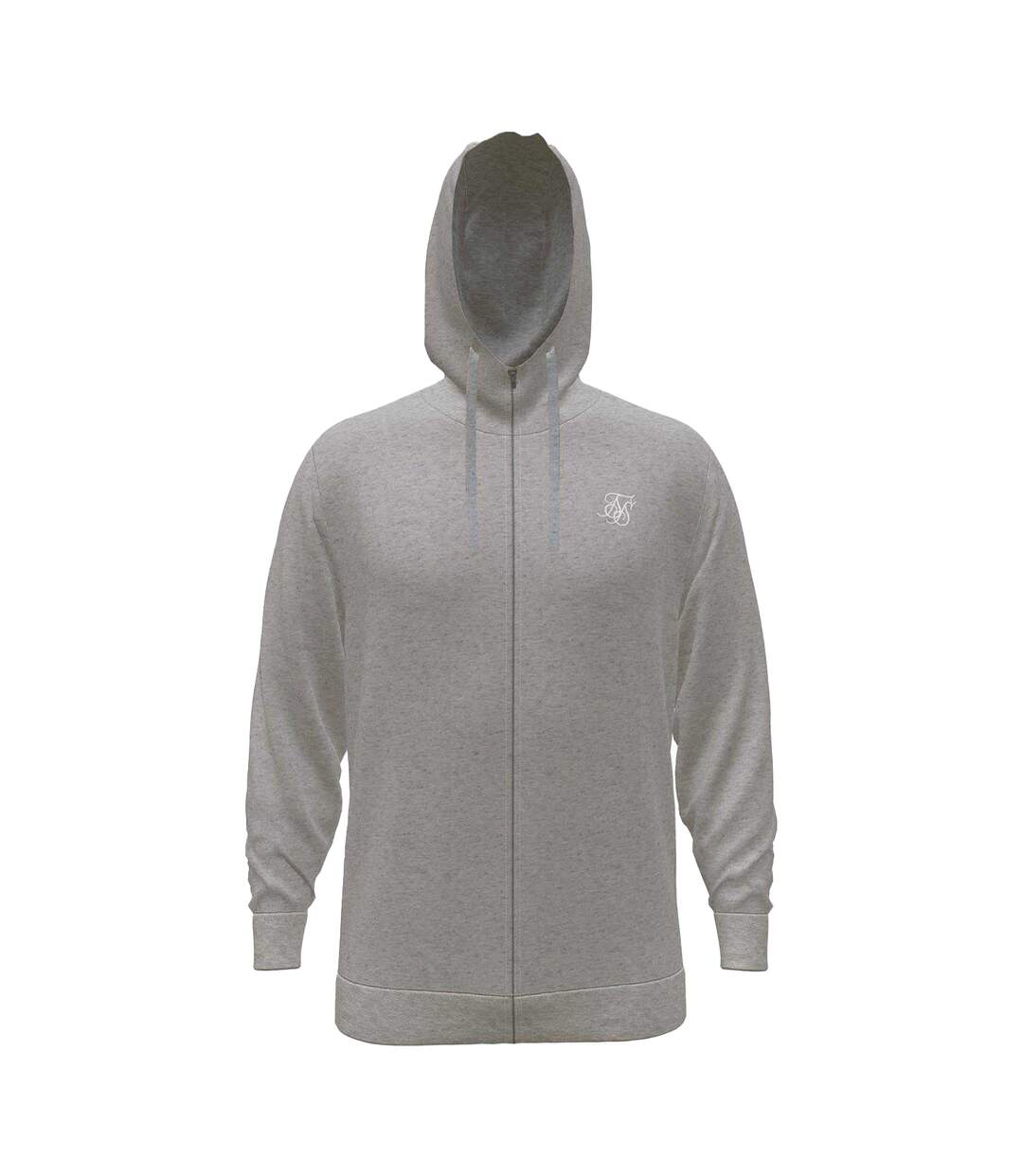 Veste À Capuche Homme Gris Chiné SikSilk-1