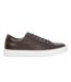 Mens Tais Leather Flat Trainers Chocolate Dune London-3