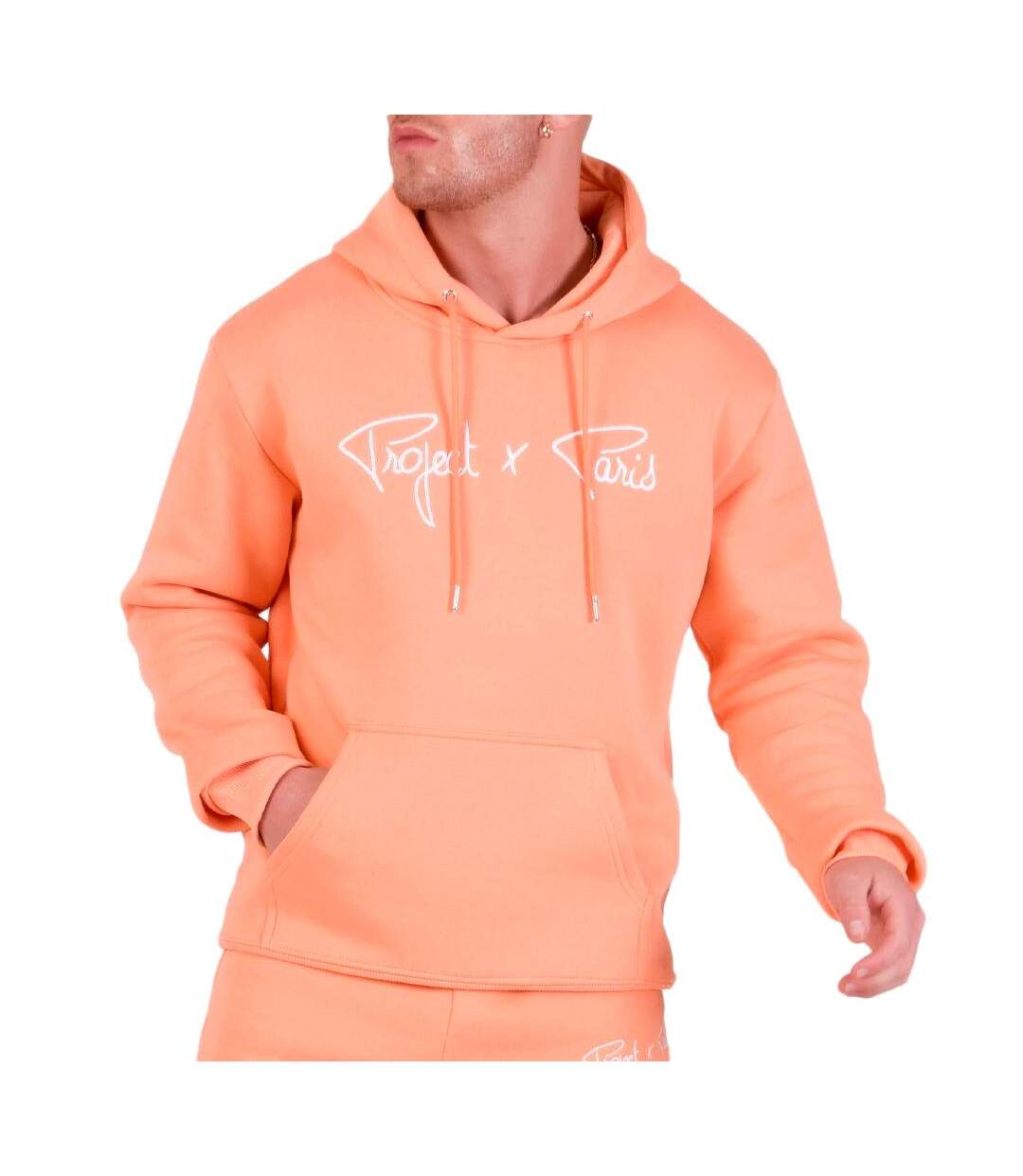 Sweat à capuche orange homme project x paris signature-1