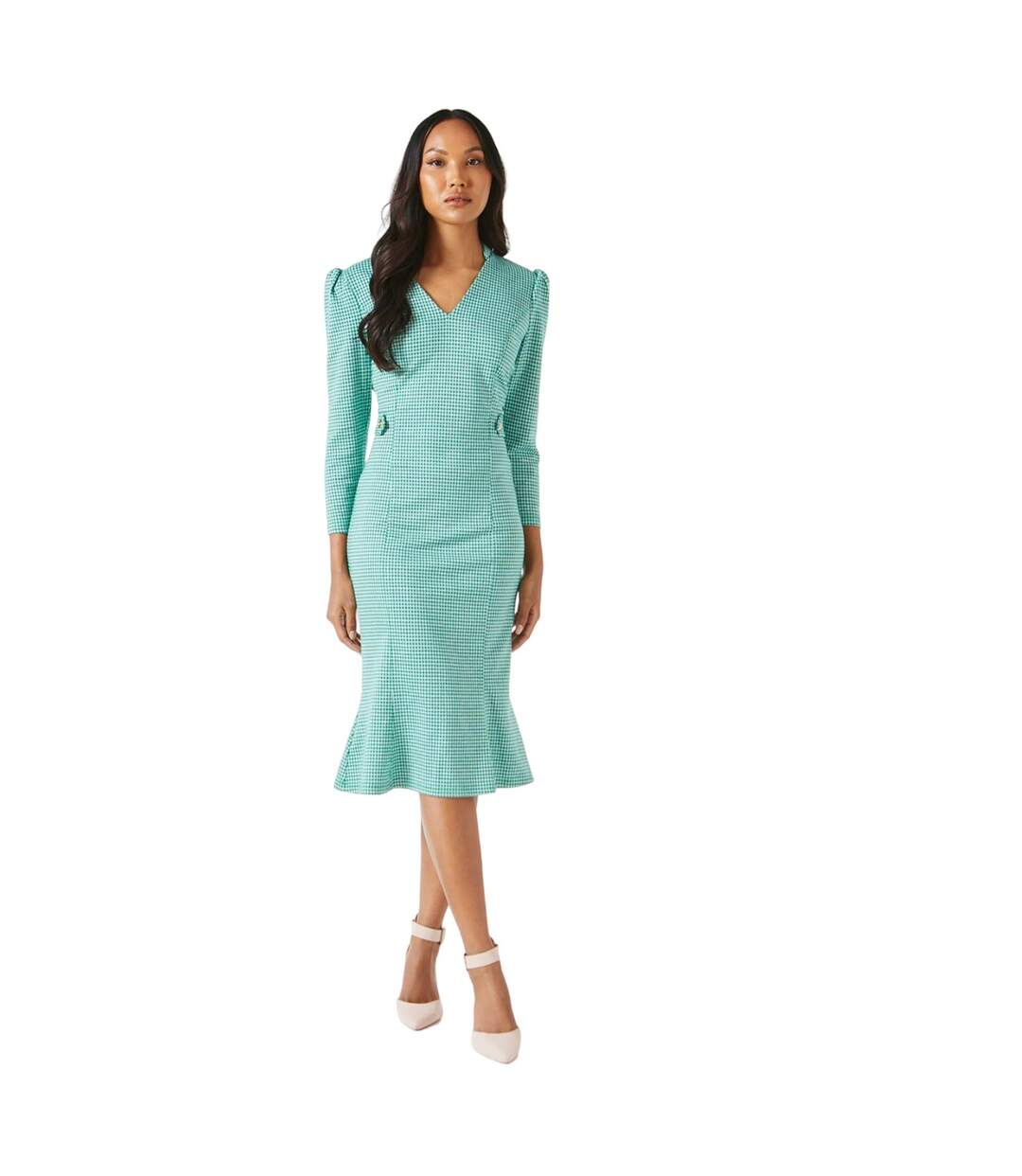 Robe mi-longue femme vert Principles