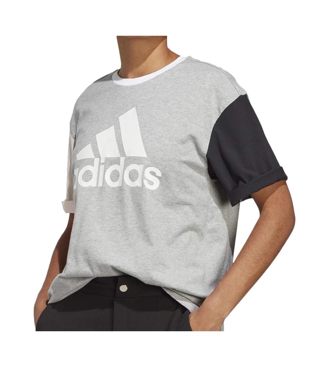 T-shirt Gris Femme Adidas IC9861 - M-1