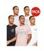 Pack of 5  Mens fermal t-shirt  multicoloured Crosshatch-1
