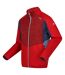 Mens yare viii full zip jacket danger red/moonlight denim/coronet blue Regatta-3