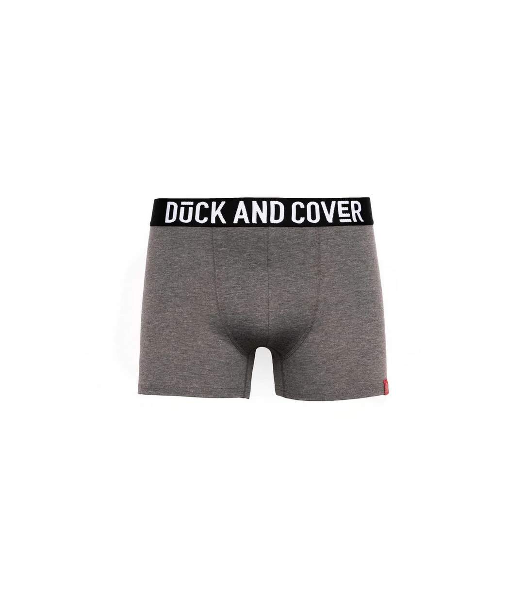 Pack of 2  Mens darton marl boxer shorts  gray Duck and Cover