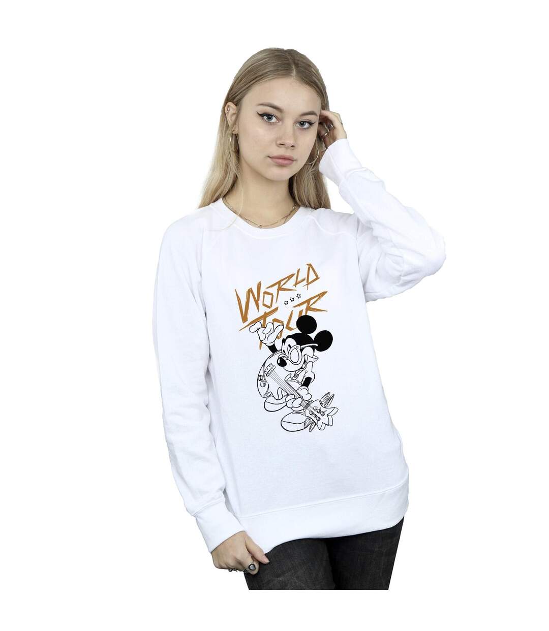 Disney Pantalon de survêtement Mickey Mouse World Tour Line - Femmes/Dames (Blanc) - UTBI29214-2
