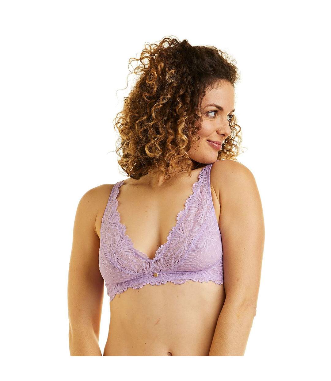 Soutien-gorge triangle sans armatures violet Lilas