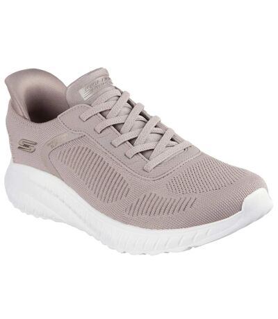 Womens/ladies bobs squad chaos current muse sports trainers taupe Skechers