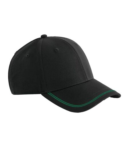 Casquette De Baseball Match Day Noir Vert Kelly Beechfield
