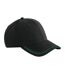 Casquette De Baseball Match Day Noir Vert Kelly Beechfield-1