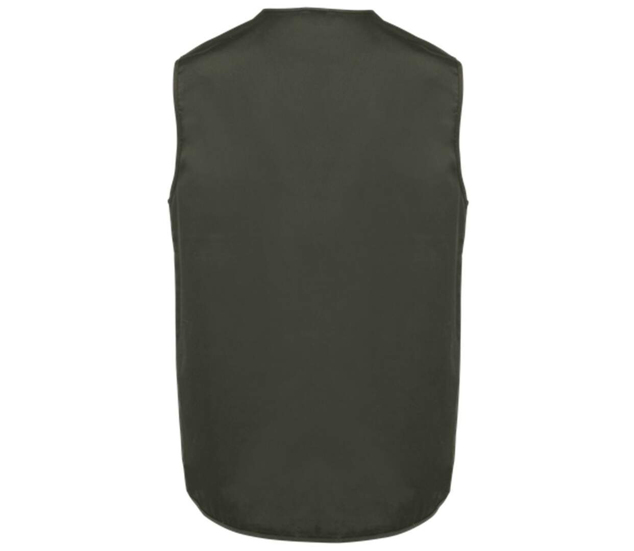 Gilet sans manches multipoches polycoton - Unisexe - WK609 - kaki foncé-2