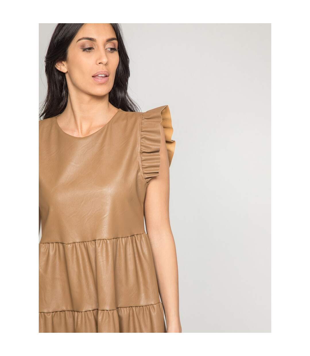 Robe courte similicuir IODINE - Dona X Lisa-3