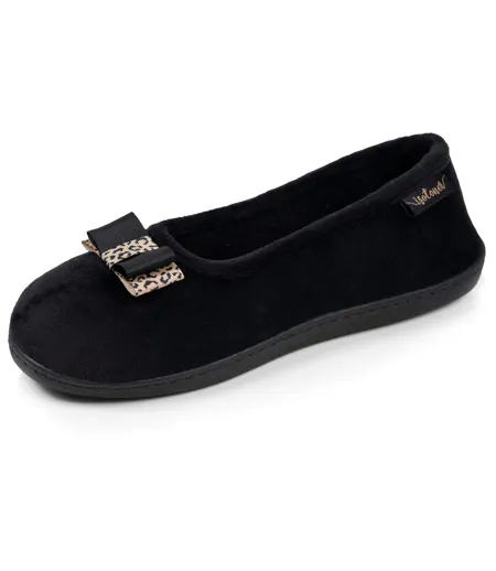 Isotoner Chaussons Ballerines femme microvelours semelle ergonomique soutien voûte plantaire