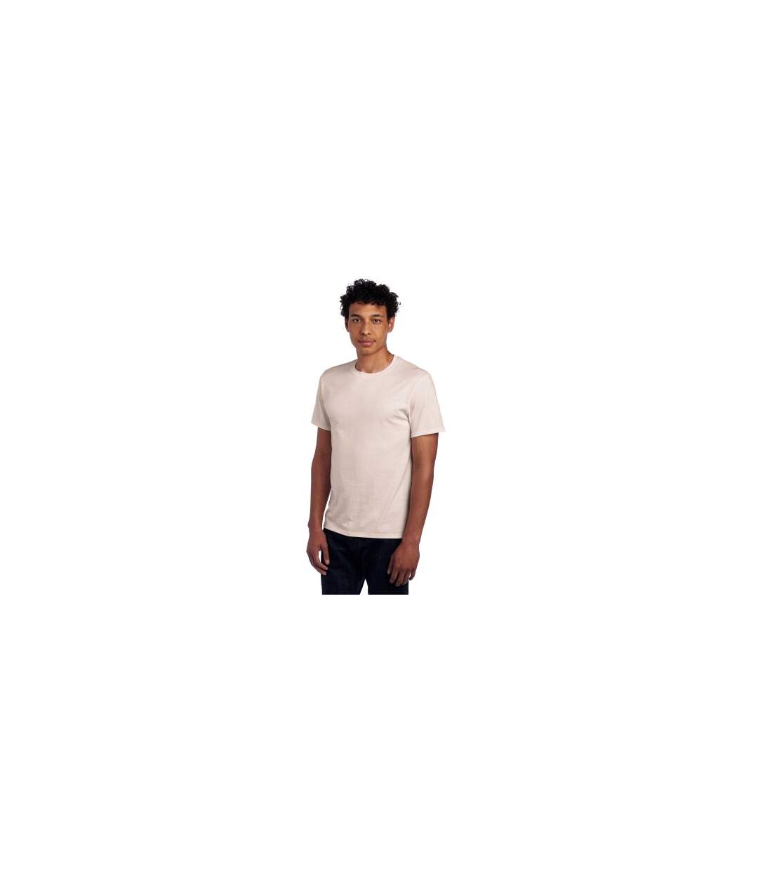 Mens Essential Cotton T-shirt Sandstone Jerzees-1