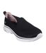 Womens/ladies go walk 7 slip-on trainers black/pink Skechers