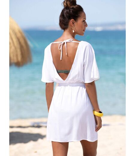 Robe de plage manches courtes Crochet Lascana