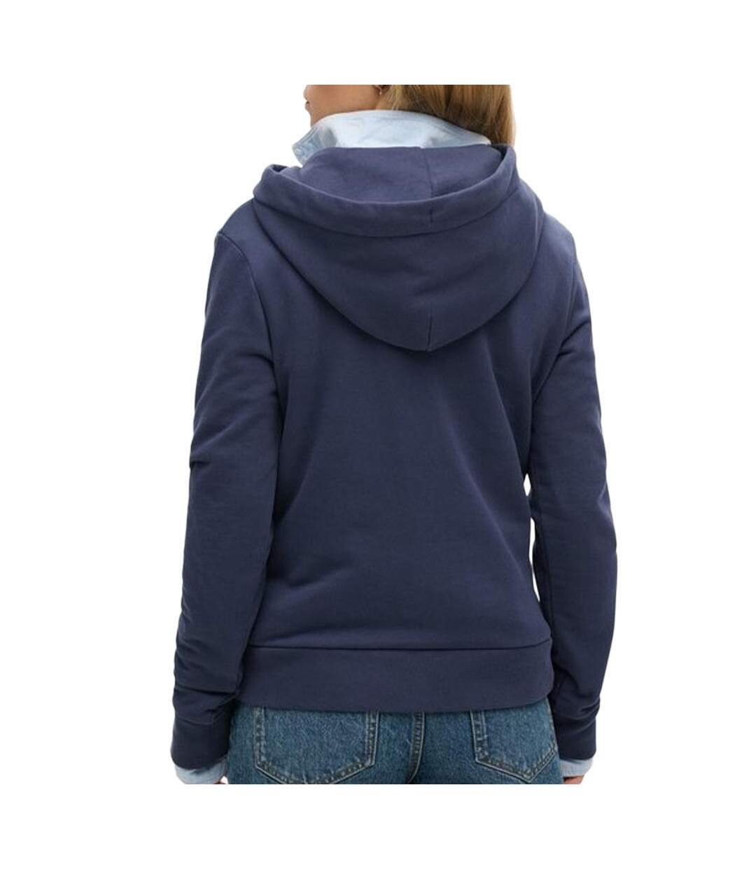 Sweat marine femme superdry plain hood - l-2