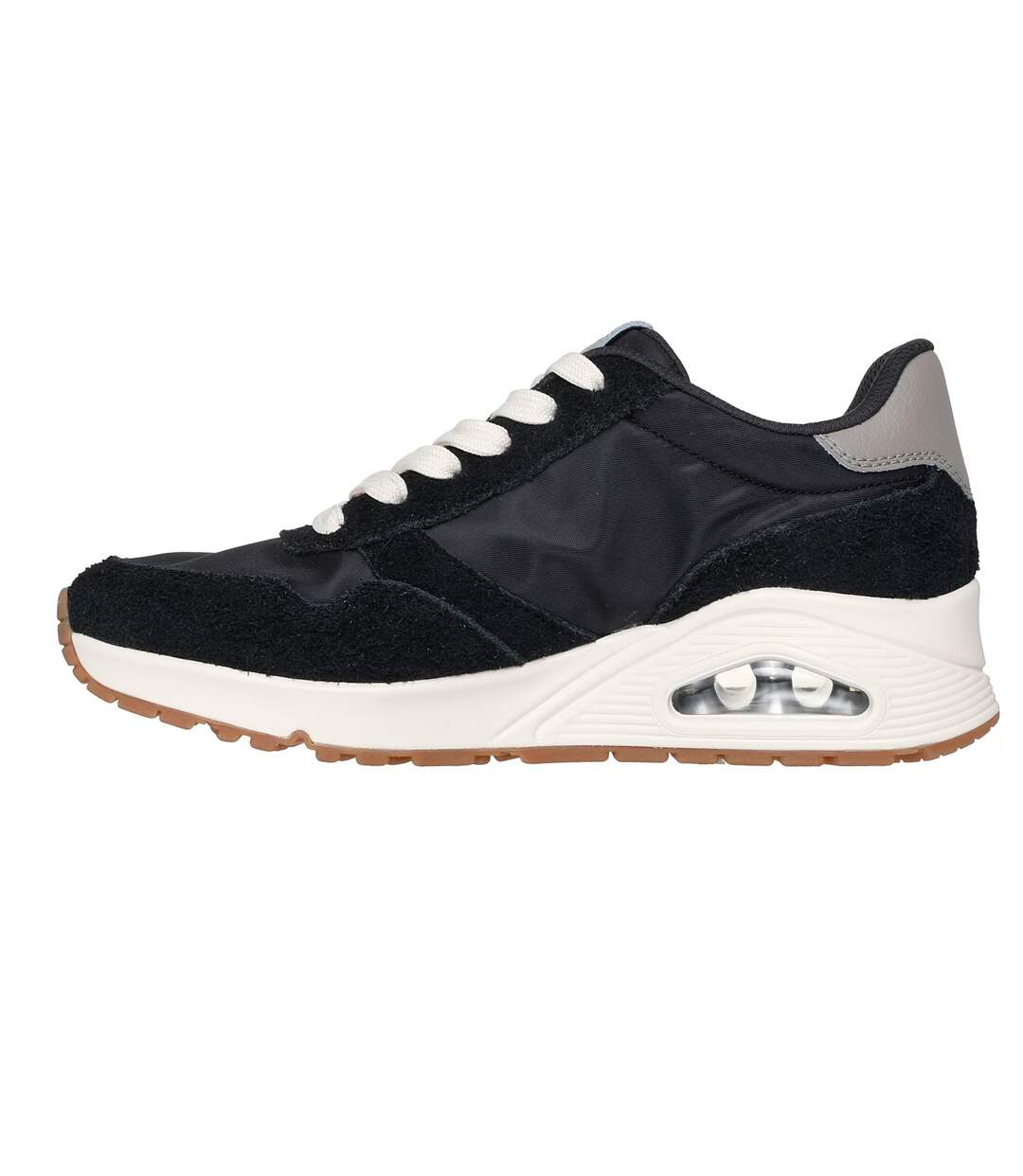 Baskets Uno Stand On Air Femme Noir Blanc Skechers-2
