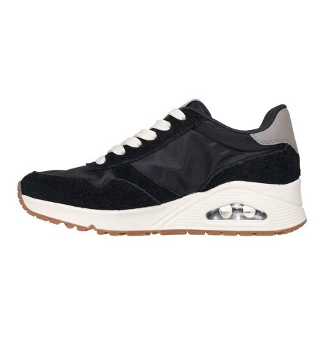 Baskets Uno Stand On Air Femme Noir Blanc Skechers