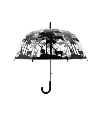 Parapluie transparent noir Forêt