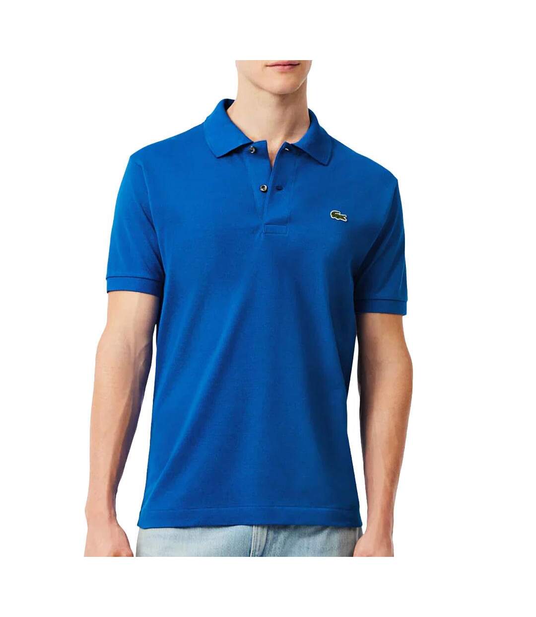 Polo bleu électrique homme lacoste original-1