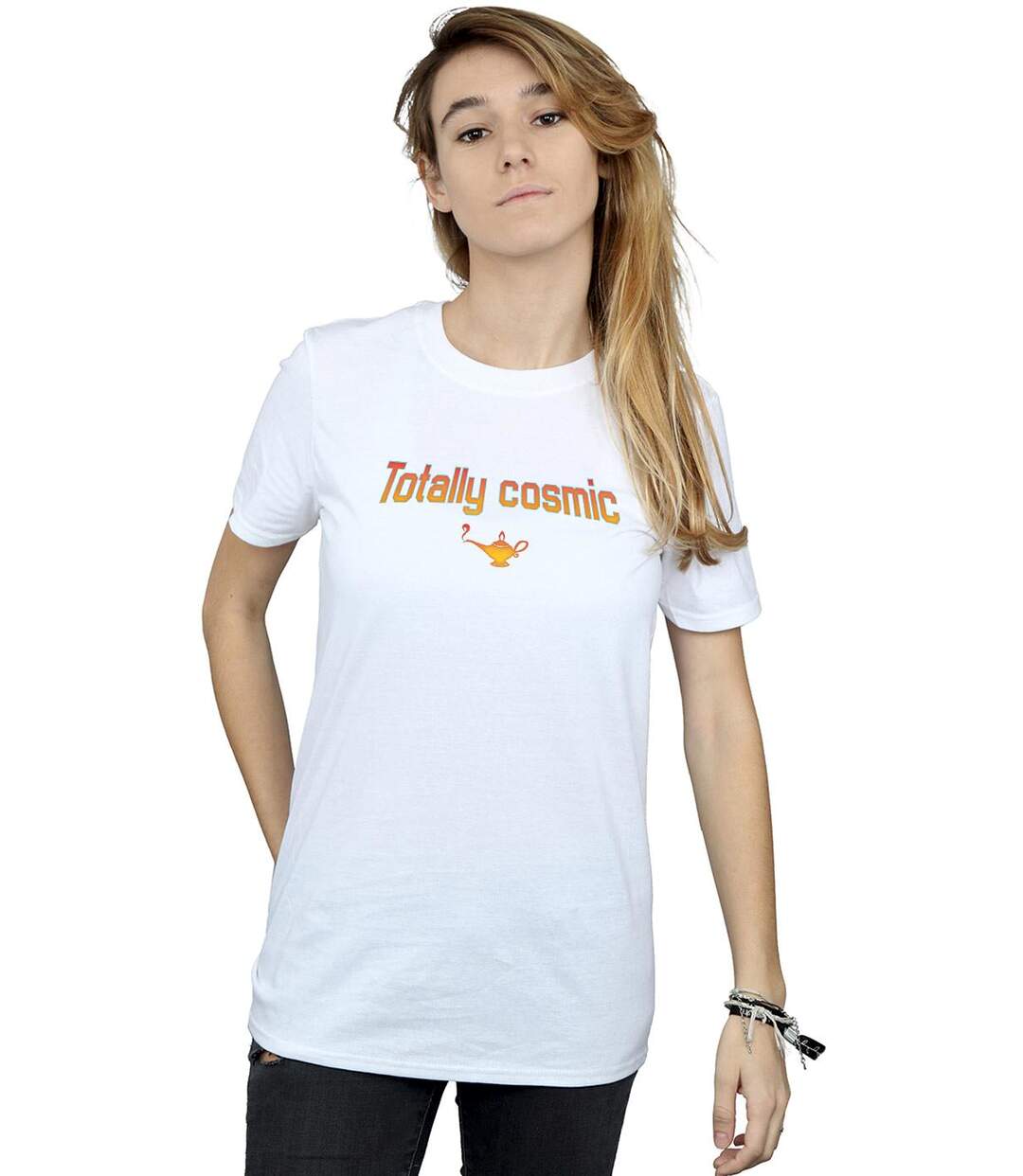 Disney - T-shirt ALADDIN TOTALLY COSMIC - Femme (Blanc) - UTBI17386-2