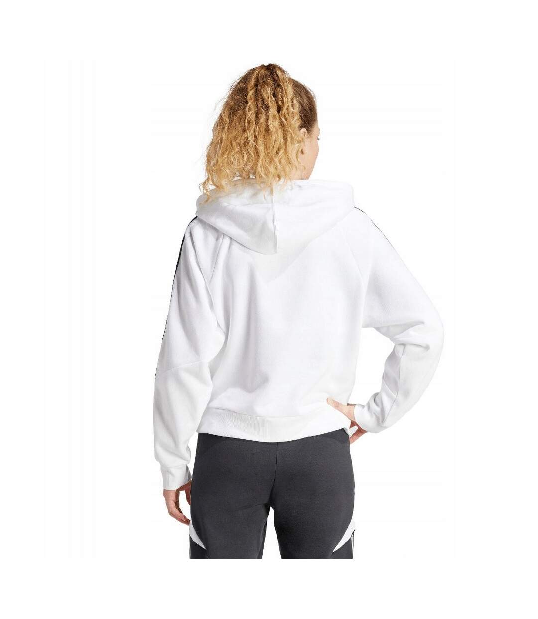 Sweat À Capuche Tiro Femme Blanc Adidas-3
