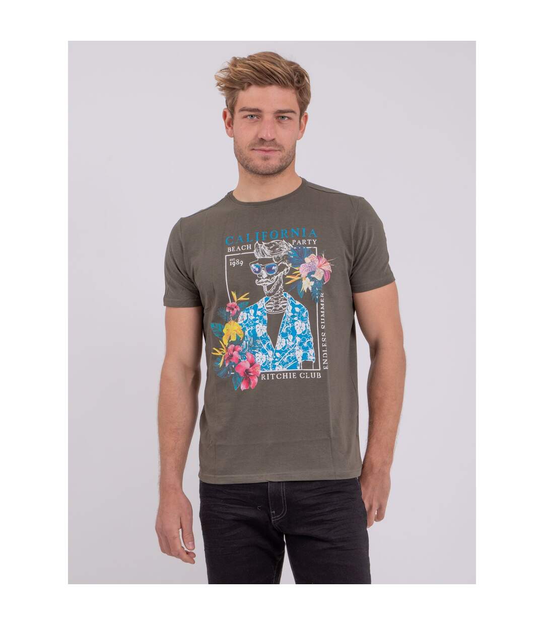 T-shirt manches courtes col rond pur coton NUMILAN-1