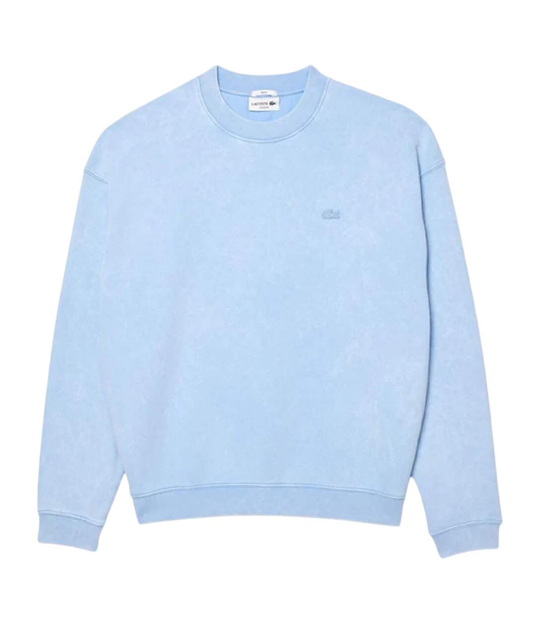 Unisex Adult Washed Fleece Loose Fit Sweatshirt Light Blue Lacoste-2