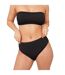 Womens/ladies Textured High Waist Bikini Bottoms Black Be You-4