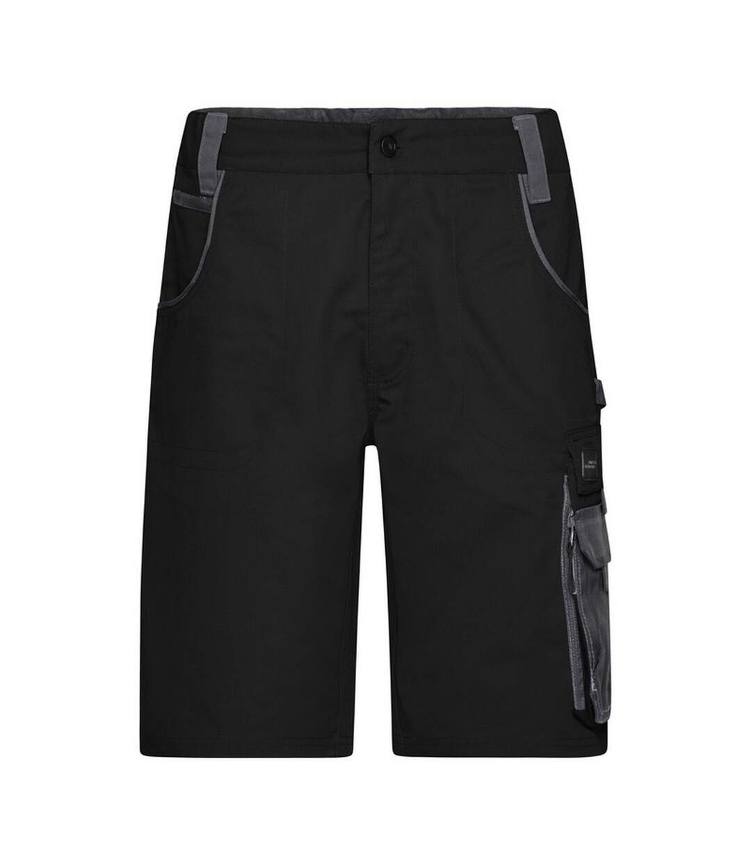 Short À Poches Strong Adulte Noir Carbone James And Nicholson-1