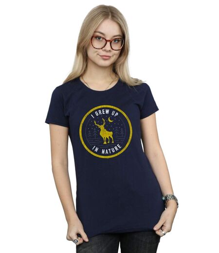 Disney Femme/Les femmes Frozen 2 Sven I Grew Up In Nature - T-shirt en coton (Bleu marine) - UTBI21698