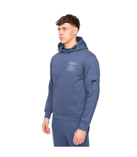 Mens Rayland Cotton Blend Hoodie Bleu Denim Duck And Cover