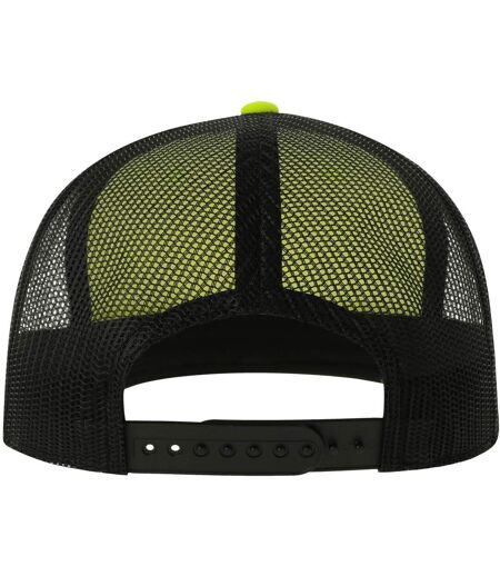 Atlantis Unisex Adult Mesh 6 Panel Trucker Cap (Yellow/Black) - UTAB624