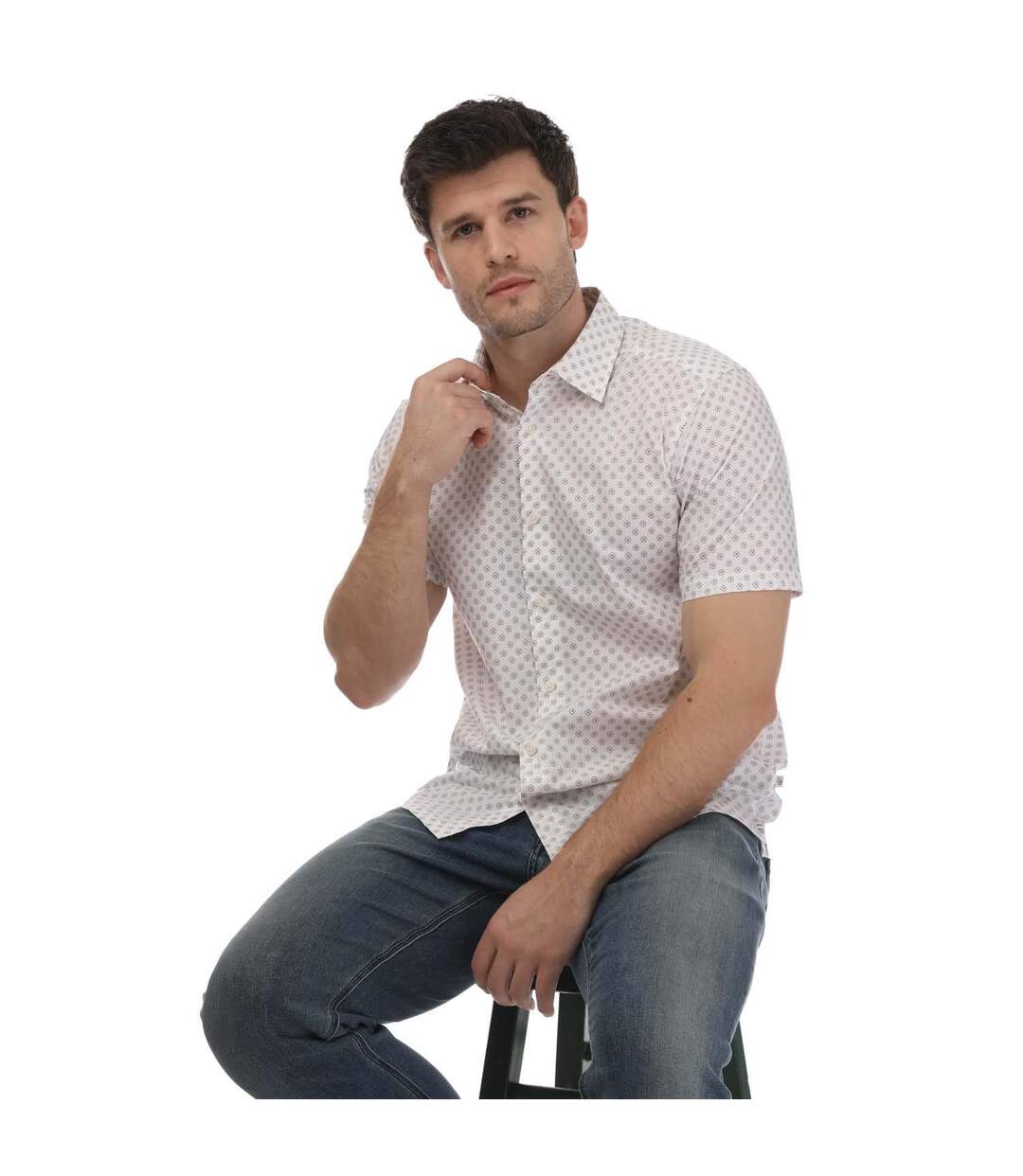 Chemise manches courtes forter homme blanc Ted Baker-3