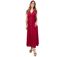 Robe longue sans manches PAULINE unie framboise Coton Du Monde-1