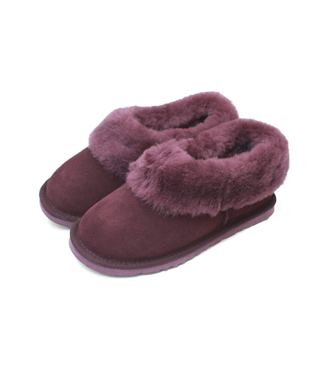 Eastern Counties Leather Womens/Ladies Sheepskin Lined Slipper Boots (Plum) - UTEL156-1