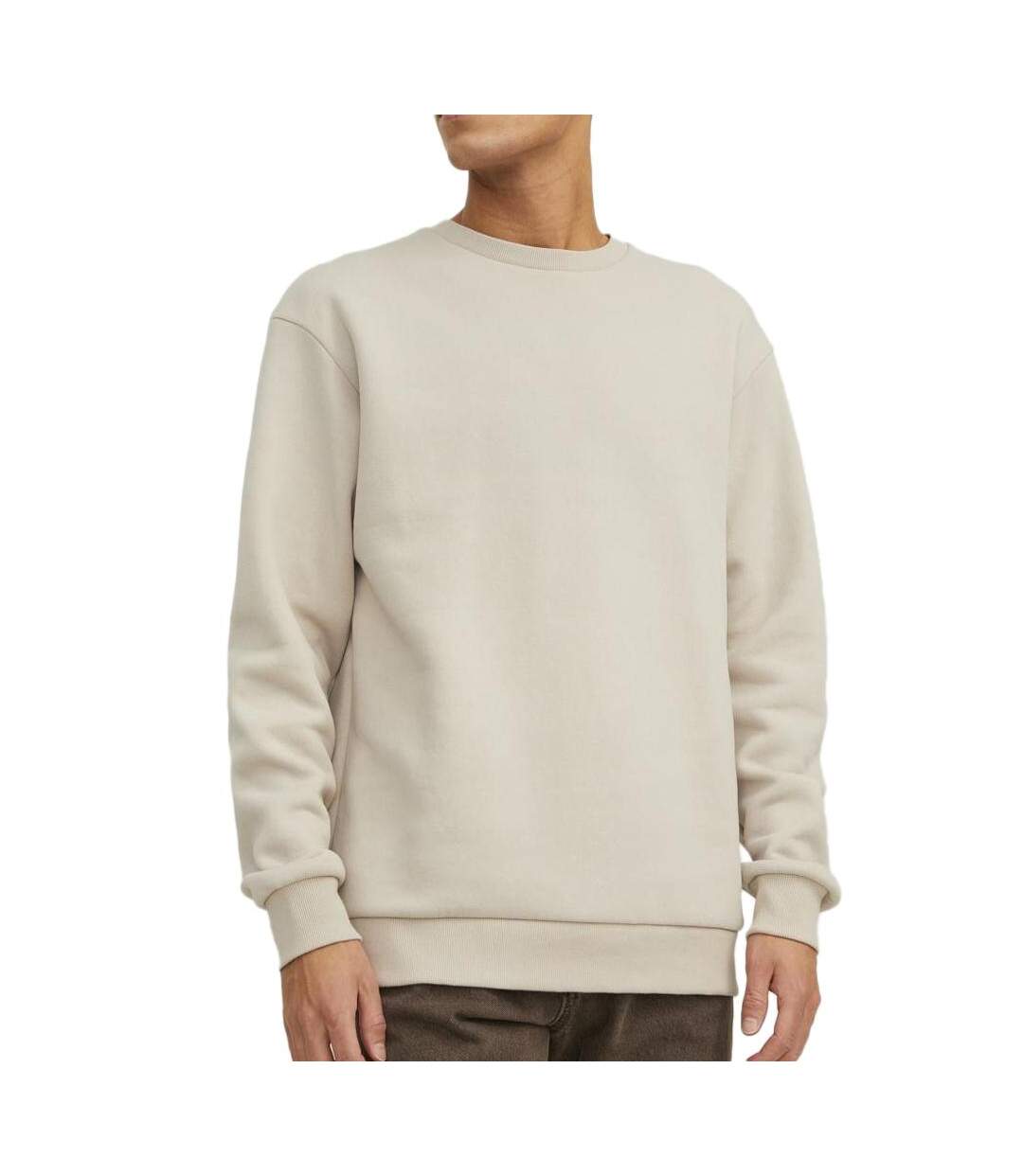 Sweat Uni Beige Homme Jack & Jones Bradley - L