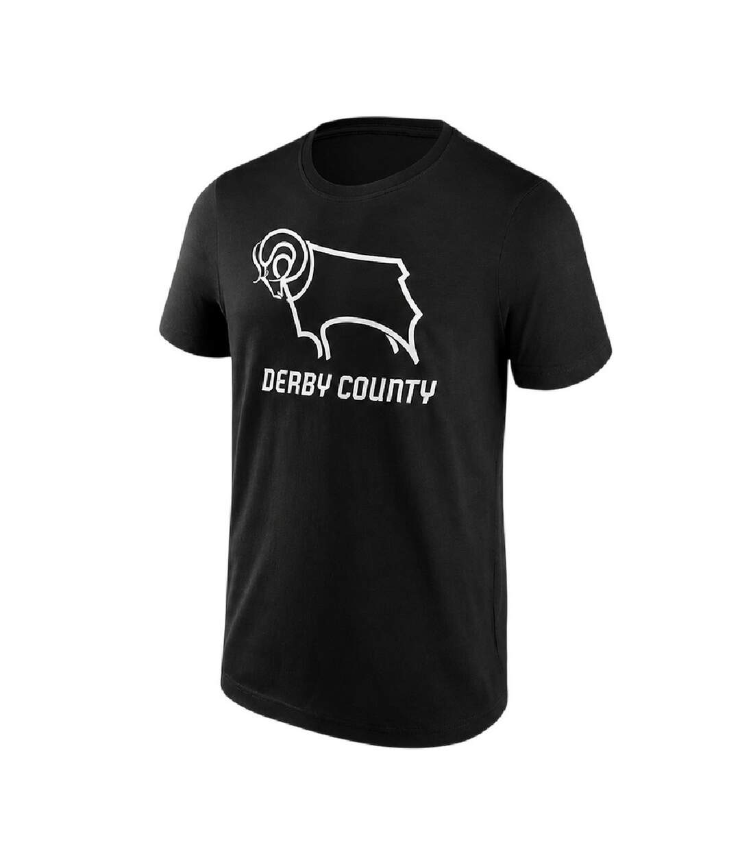 T-shirt Manches Courtes Motif/style Logo Essential Homme Noir Derby County FC-1
