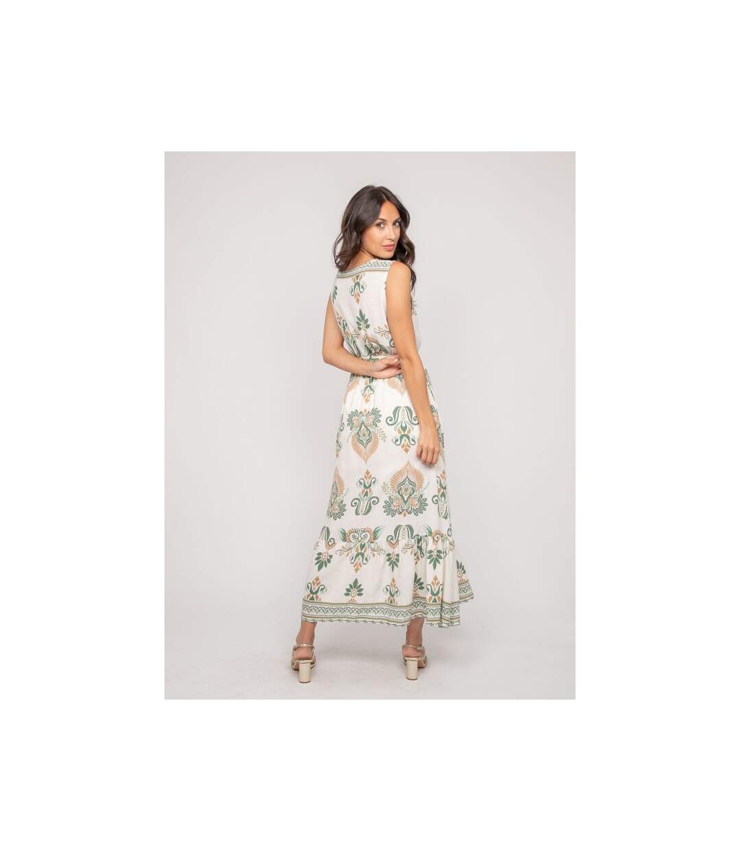 Robe sans manches motif cache-coeur ILDEMA - Dona X Lisa-2