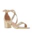 Sandales Style Lanières Femme Jaune Or Where´s That From-1