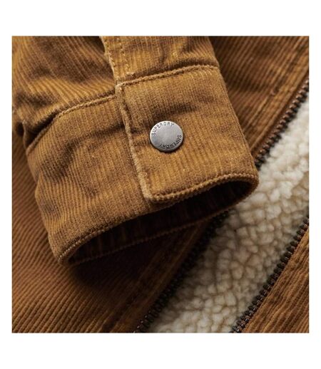 Veste camel femme superdry cord lined cropped