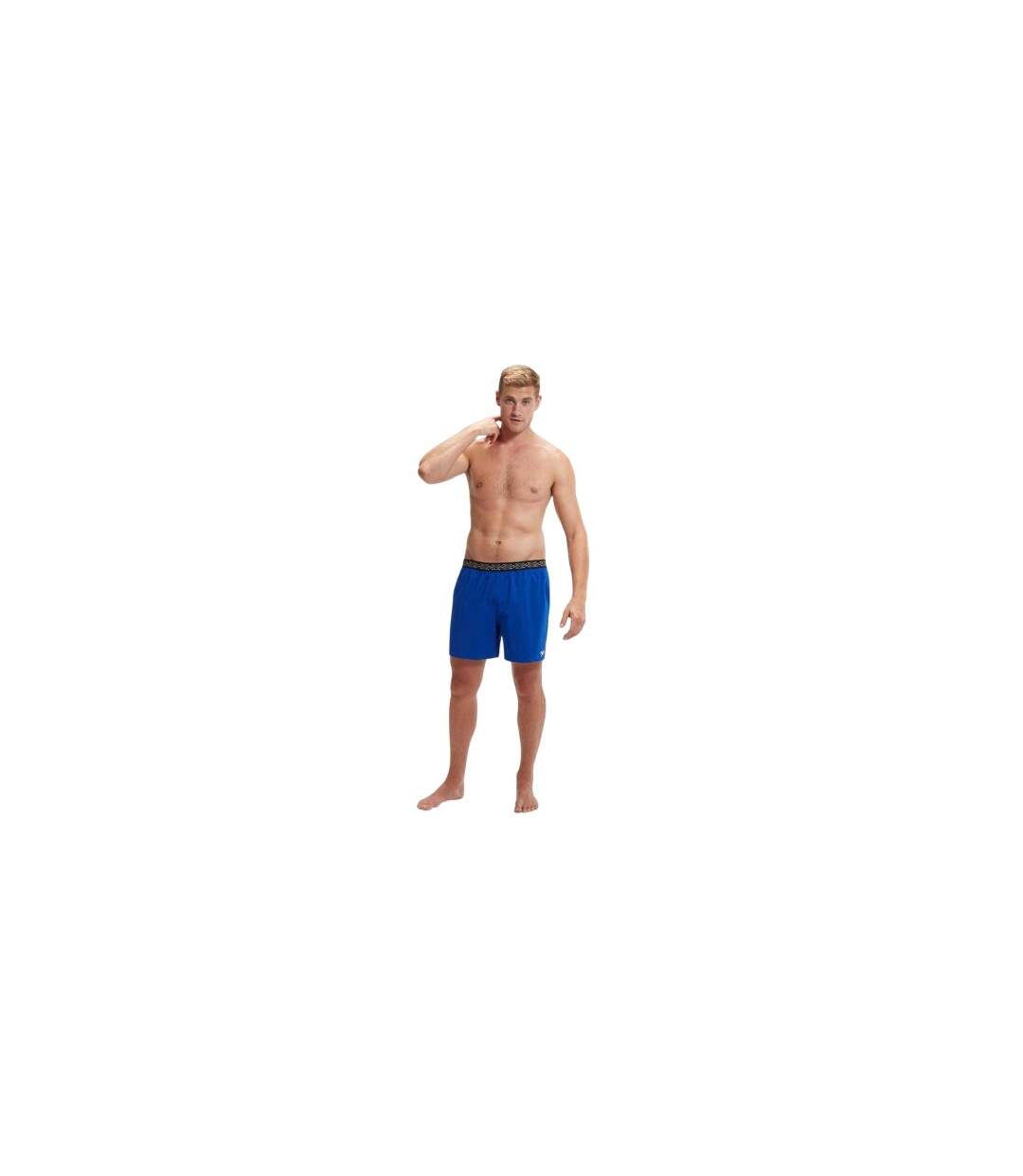 Short De Bain À Taille Élastiquée Motif/style Uni Et Logo Hyper Boom Homme Bleu Speedo-1