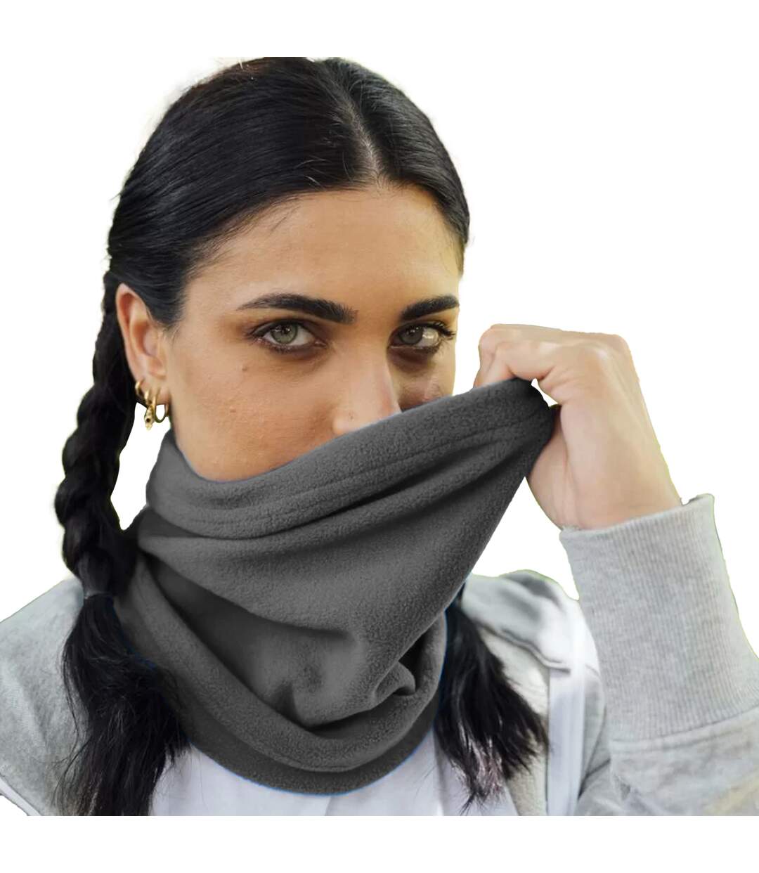 Unisex adult hotty fleece neck warmer one size dark grey Atlantis-3