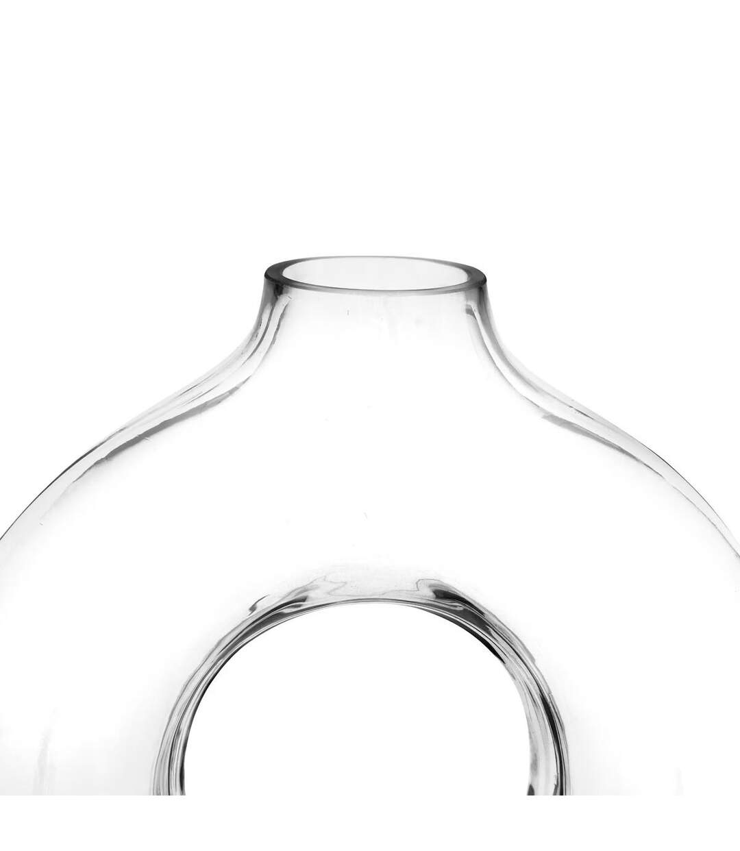 Vase Design en Verre Circle 25cm Transparent-2