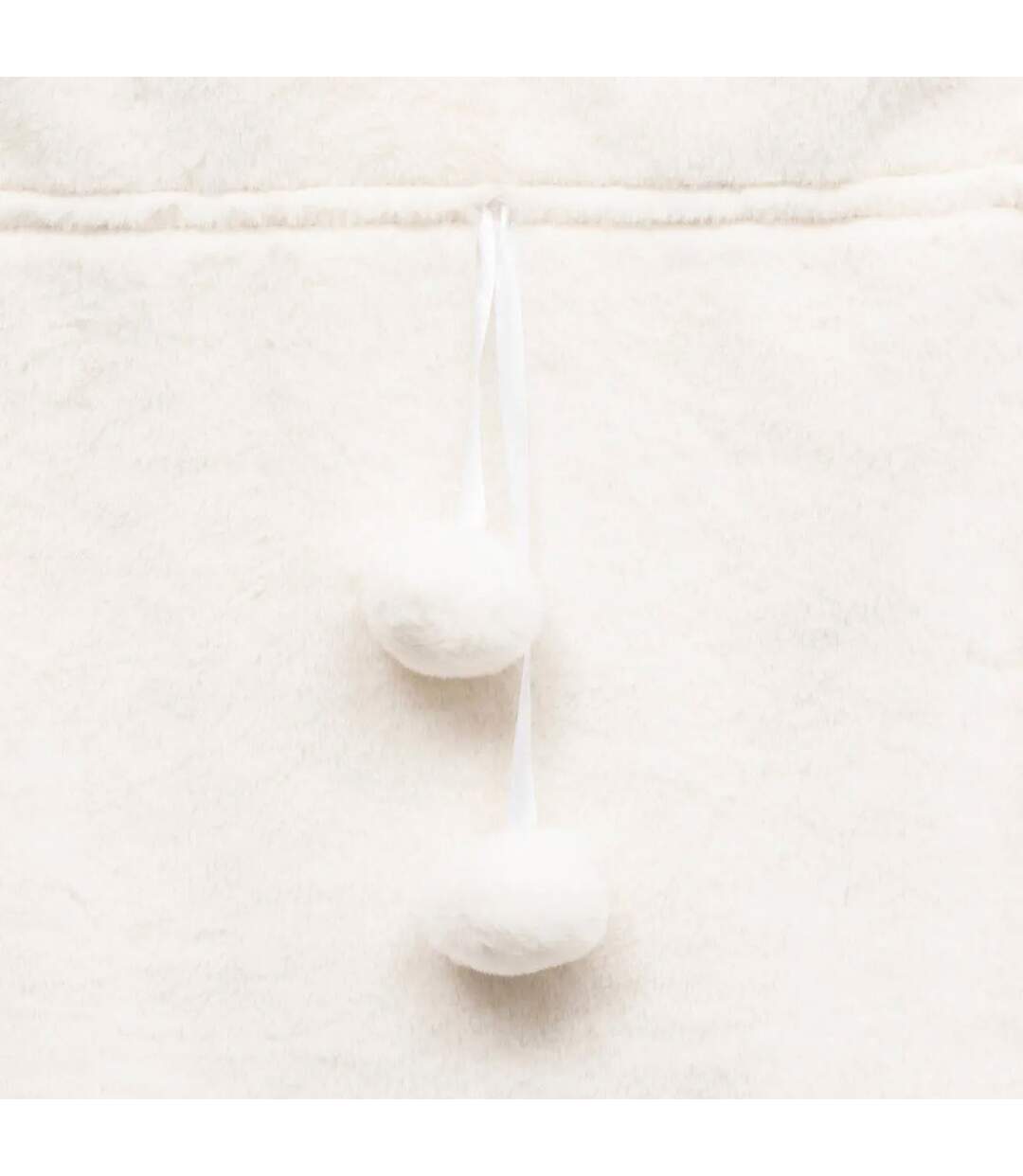 Hotte de Noël Imitation Fourrure 70cm Blanc-2