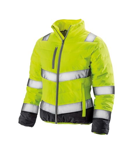 Doudoune femme jaune fluo / gris Result Safe-Guard