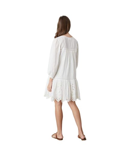 Robe Courte Motif/style Brodé Femme Blanc Cassé Velvet By Graham & Spencer