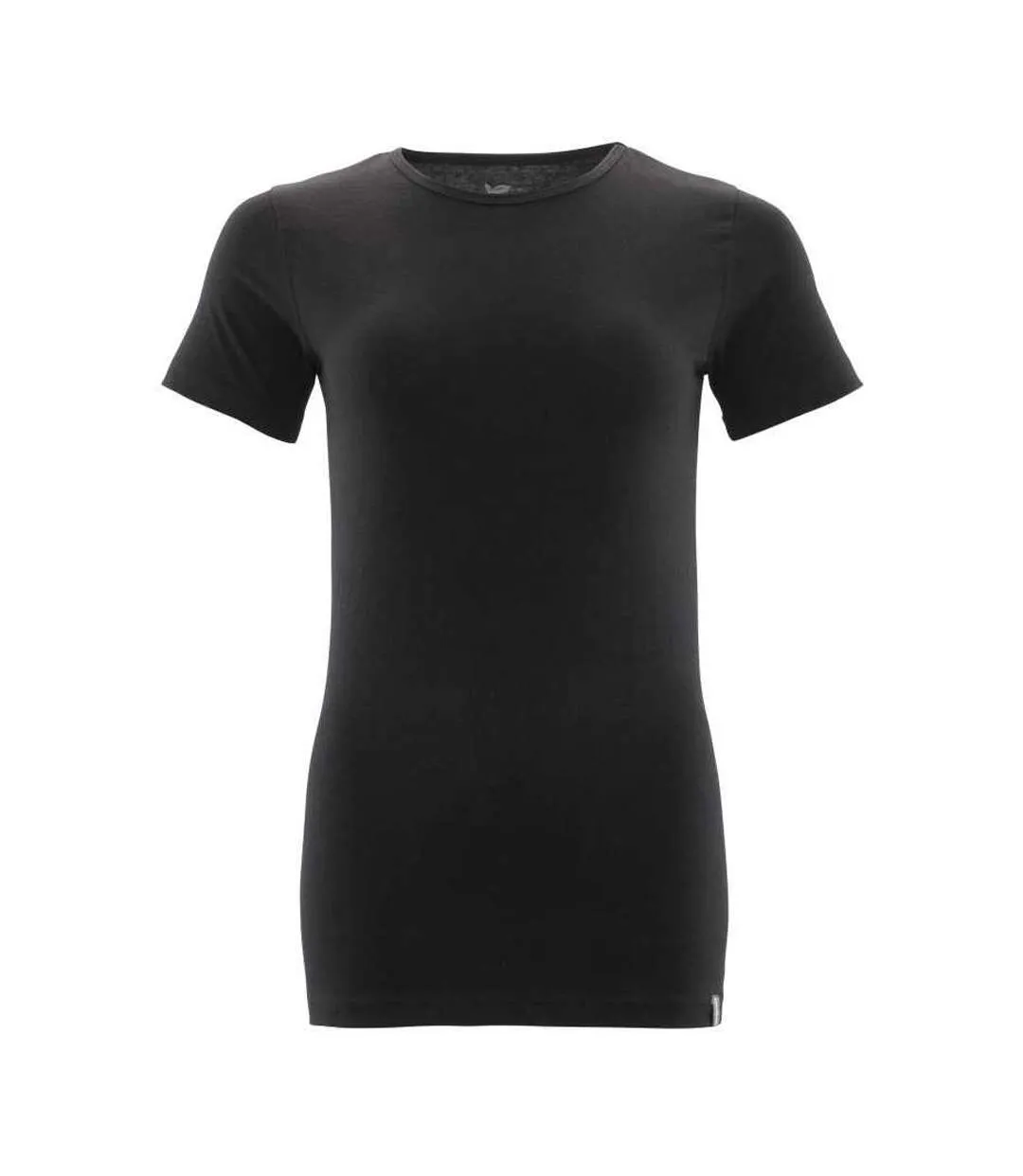 Womens/ladies Crossover T-shirt Deep Black Mascot-1